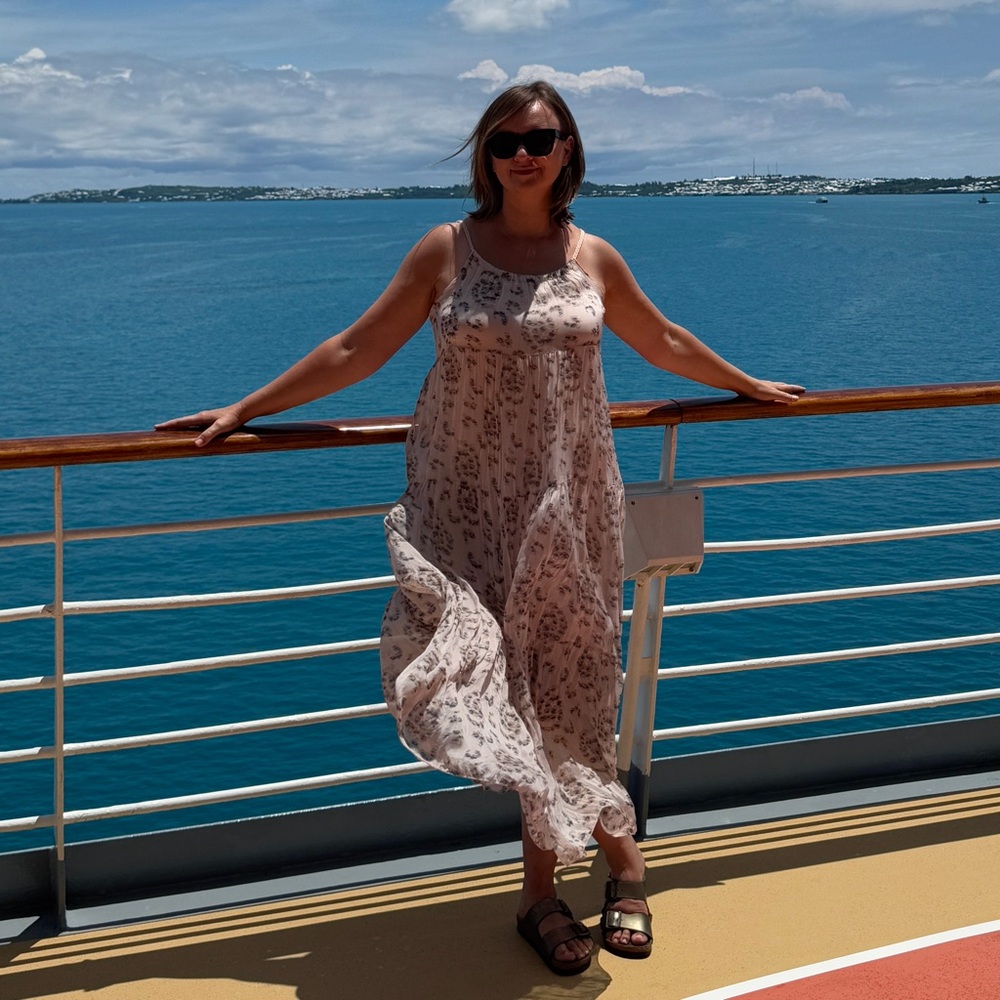 Silk tiered dress